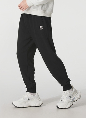 MLB25年秋季男女时尚休闲潮流运动宽松舒适束脚针织长裤3APTB0154