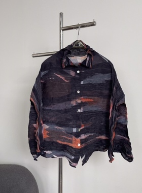 【邢康莉甄选】2025年新款花色柳条褶duangduang衫#11998