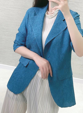 【邢康莉甄选】摺之韵2025春季新款百搭钻石乱小西服#21570