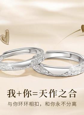 摩天轮如初情侣戒指女不掉色足银纯银小众高级感设计百搭情侣对戒