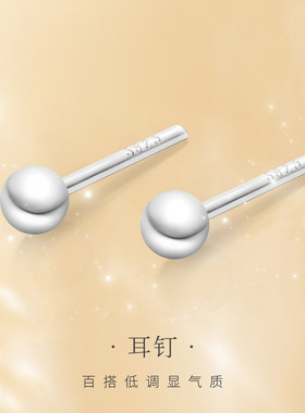 摩天轮S925纯银养耳耳钉女简约精致高级感不掉色小众设计银针饰品