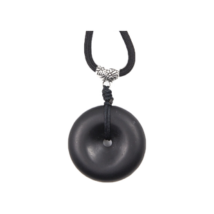 泗滨宝 泗滨砭石平安扣 砭石佩 颈部用 大小平安扣砭轮玄黄砭石坠