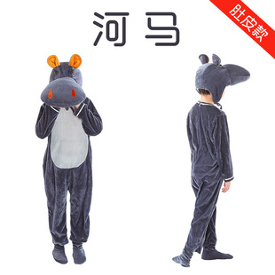 幼儿园儿童小动物演出服装螃蟹龙虾企鹅海豚河马虾兵蟹将表演衣服