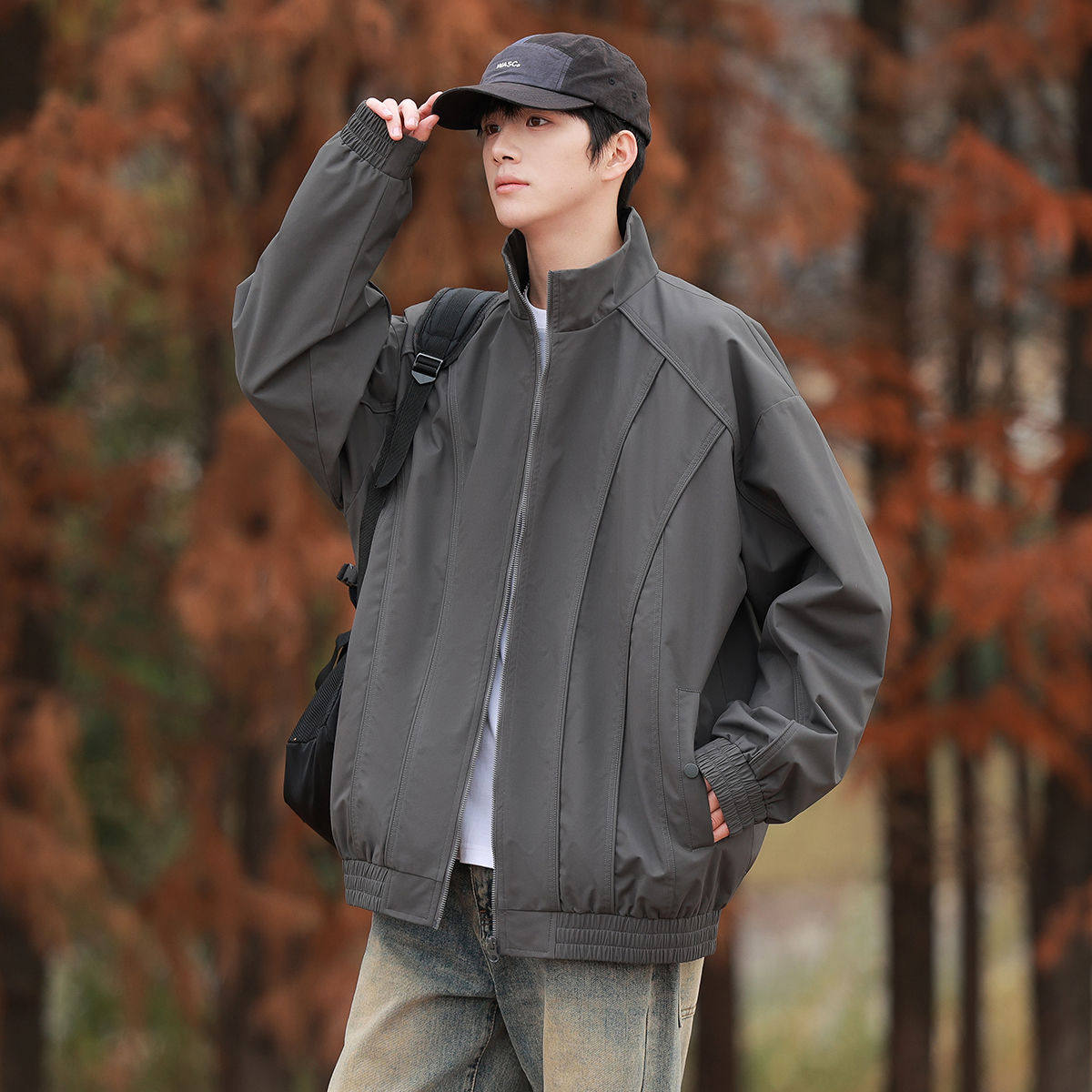 2026春季新款森系男女休闲立领飞行夹克JK257866-特P58，男装夹克，星座418-2