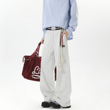 现货2025秋季复古撞色绑带男女运动休闲裤K2501-特P50，女装休闲裤，星座418-2