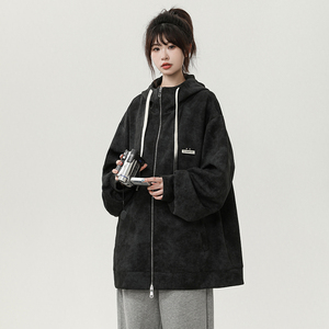 现货2025秋季新款美式扎染开衫卫衣男女休闲连帽外套 WY2461-P60图片