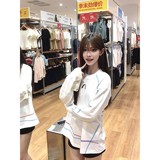 2025新款美式白色长袖T恤休闲拼接撞色上衣TX2530-P33，女装T恤，星座418-2