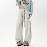 现货秋季新款刺绣腊肠狗运动休闲长裤K2496-P50加绒P55，女装休闲裤，星座418-2