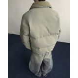 MY258835-P852025冬季男女休闲美式复古条纹撞色翻领棉衣，男装棉衣，星座418-2