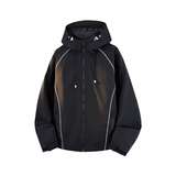 2026春季新款撞色辑明线连帽冲锋衣夹克男女情侣夹克JK269712-P68，男装夹克，星座418-2