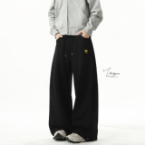 现货2026春季男女休闲宽松运动卫裤阔腿裤K2506-特P45，男装休闲裤，星座418-2