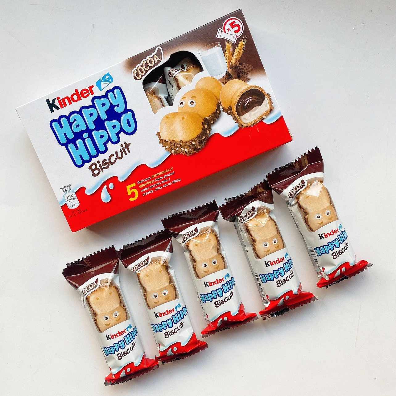 费列罗健达kinder开心河马巧克力榛子酱夹心饼干儿童网红零食礼物