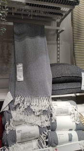 包邮 120x180 国内宜家本哈蒂纳休闲毯 白色 厘米济南代购 蓝色