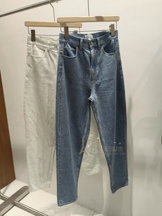 日单女款春秋季中腰全棉牛仔裤萝卜裤