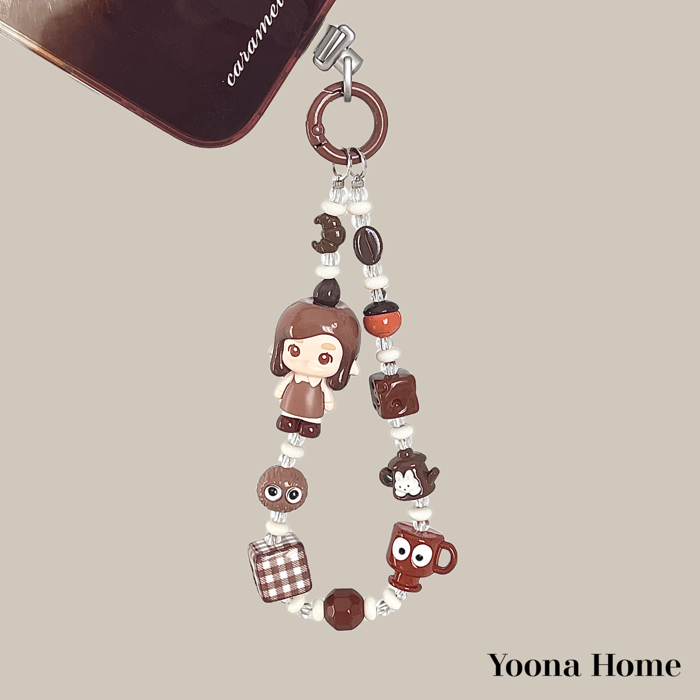 咖啡系列CHAKA萌粒手机链挂绳