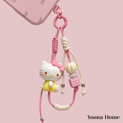 自制正版Hello Kitty酸甜菠萝萌粒可手提手机链挂绳水壶链ccd挂件