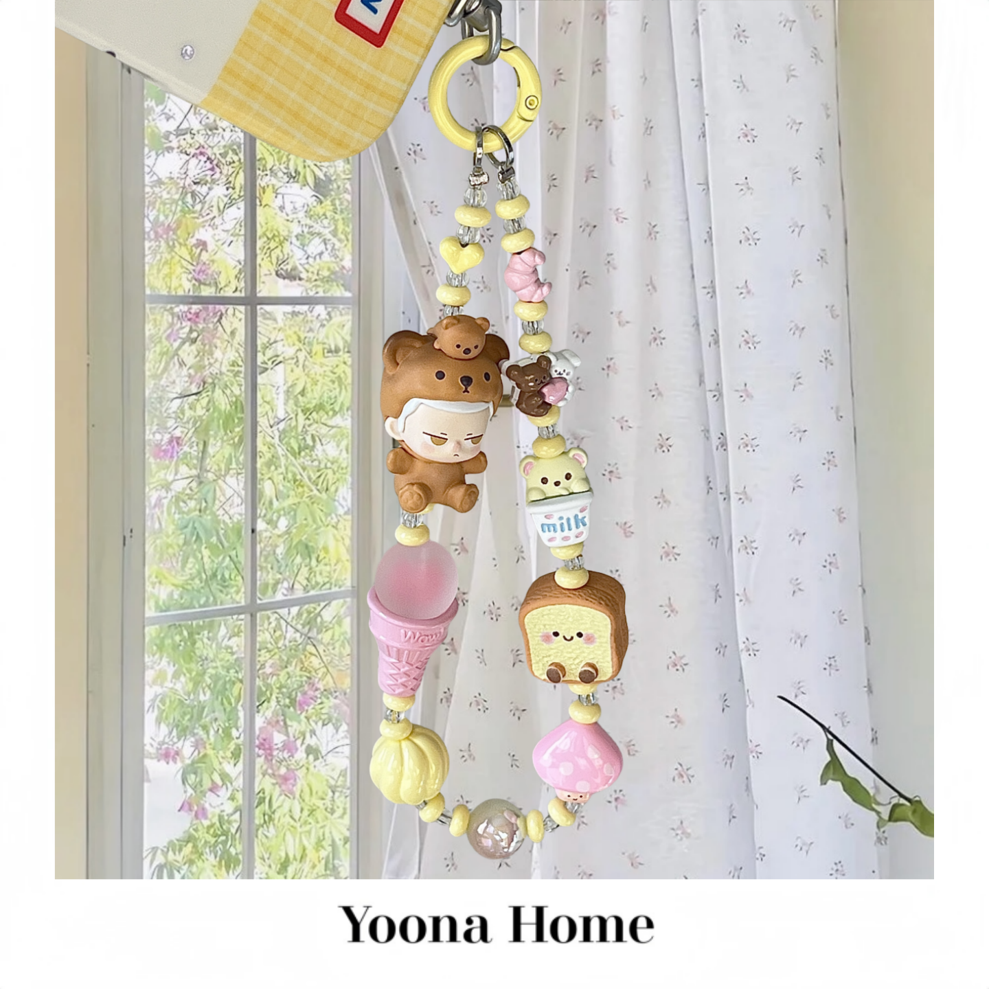 小熊抱抱萌粒手机链挂绳ccd挂件