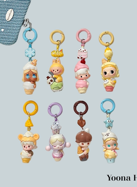 原创意手作正版泡泡玛特萌粒手机链小滴溜小挂件钥匙扣包挂女礼物