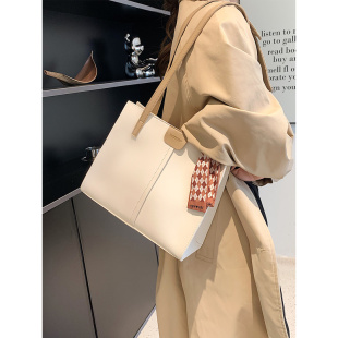 MK DA轻奢 大容量腋下包女2025新款简约手提包真皮通勤托特包