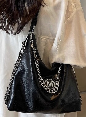 MK DA女包2025新款高级感链条腋下托特包时尚大容量通勤双肩背包