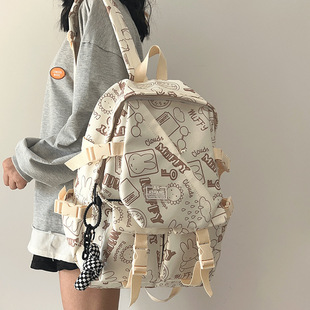 香港IT.MUCSK书包女初中生高中日系ins小众设计感双肩背包简约潮