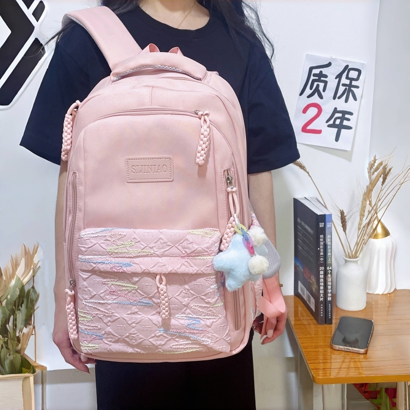 法国专柜书包高品质女大学生电脑包出行旅游背包高中男双肩包2025