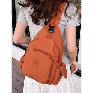 法国MKLUCK牛津布双肩包女时尚轻便高级感胸包旅游帆布背包单肩包