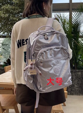 法国MK&ins双肩背包女中学生大学生电脑包旅行休闲百搭大容量书包