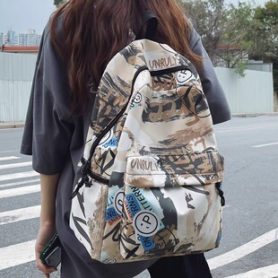 法国IT.onick书包女新款简约初中双肩包小众大学生设计感背包男