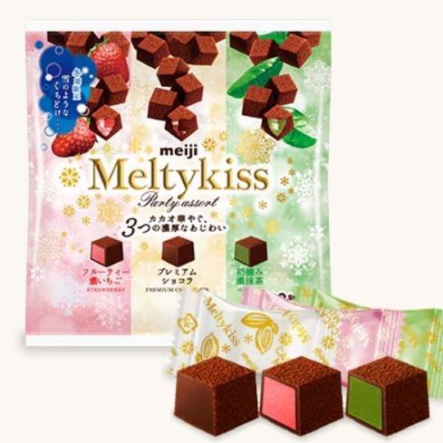 现货日版进口明治雪吻巧克力冬季限定动漫同款牛奶抹茶草莓夹心