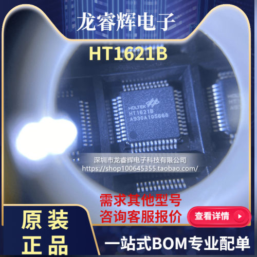龙睿辉 全新液晶驱动芯片 HT1621B HT1621 LCD芯片 贴片LQPF48