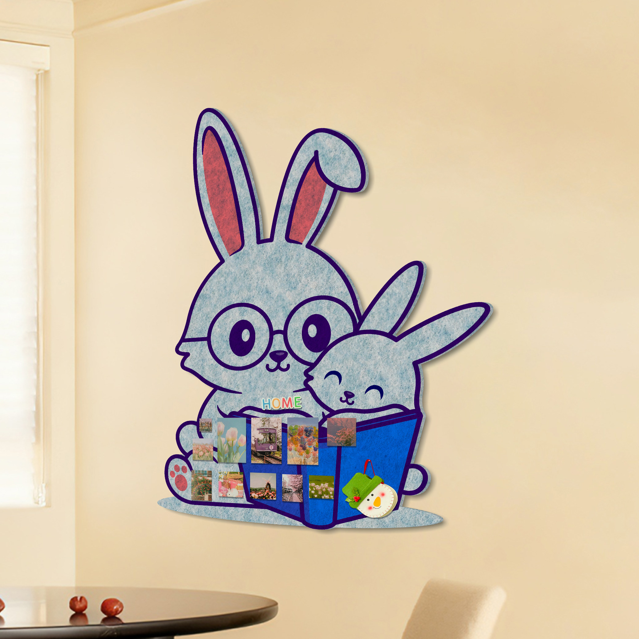 儿童房装饰亲子阅读兔子毛毡照片墙ins风创意diy留言板照片展示墙,文具电教/文化用品/商务用品,软木板/照片板/毛毡板,淘宝优惠券,粉丝福利购,淘宝优惠卷