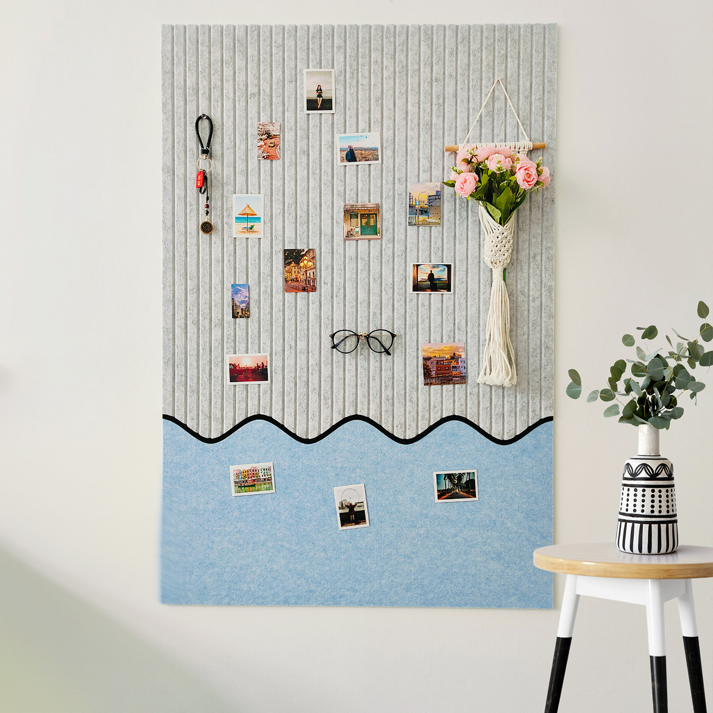 定制毛毡板墙贴墙面装饰照片背景墙客厅装饰画壁饰自粘拱形北欧风