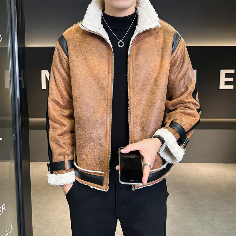 冬季男士皮毛一体外套D248-002-P170,男装皮衣,电商D248
