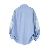 春季男士假两件长袖条纹衬衫外套MS31-P90，男装衬衫，电商D248