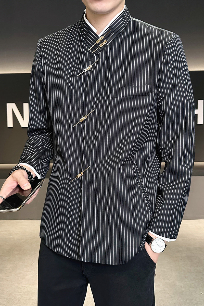 风新中式外套假两件西装D248-003-P155,男装西服套装,电商D248
