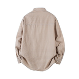 春季上新格子假两件长袖衬衫外套MS43-P105，男装衬衫，电商D248