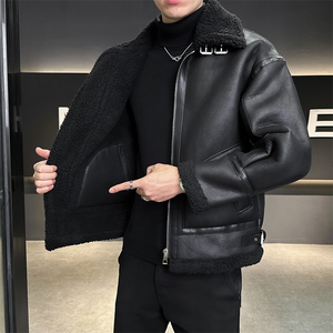 冬季男士皮毛一体加厚皮衣夹克外套 D248-28501-P235图片