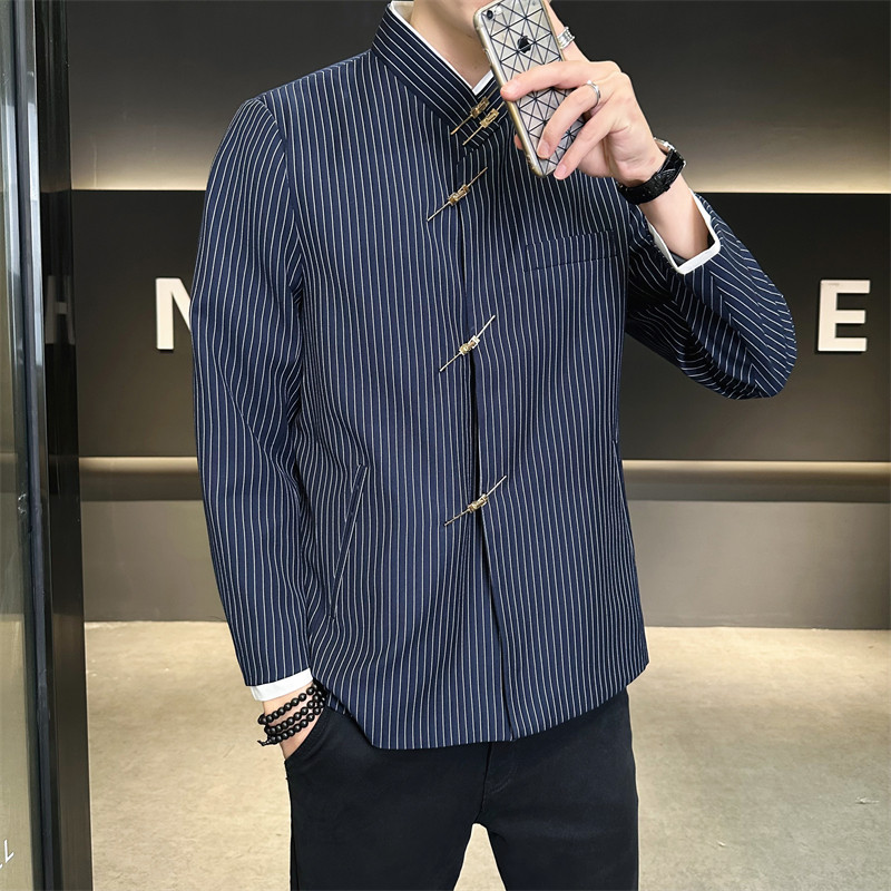 风新中式外套假两件西装D248-003-P155,男装西服套装,电商D248