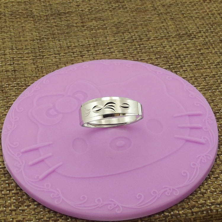 开口可调节纯银镀金戒指