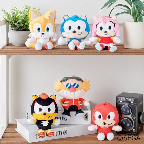 日版SEGA刺猬索尼克Sonic毛绒挂件 塔尔斯艾咪纳克鲁斯蛋头博士