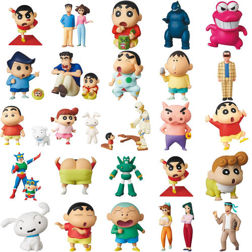 日本MEDICOM TOY UDF系列蜡笔小新手办 野原广志美冴向日葵小白