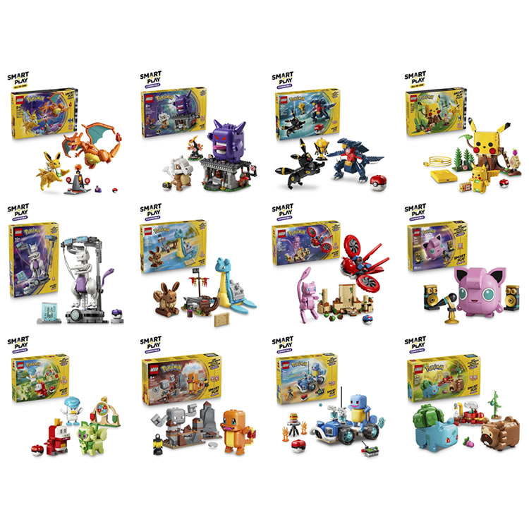 美版宝可梦中心乐高LEGO喷火龙耿鬼皮卡丘超梦SMART Play拼装积木