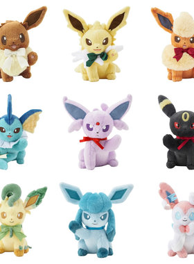 日版宝可梦中心伊布家族Eevee Collection毛绒