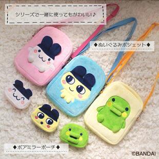 日本森本拓麻歌子麻每吉 咕叽叭吉 大耳毛绒单肩包 镜子化妆包