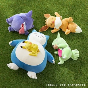 日版宝可梦中心Pokemon Sleep睡眠晚安耿鬼伊布卡比兽皮卡丘毛绒