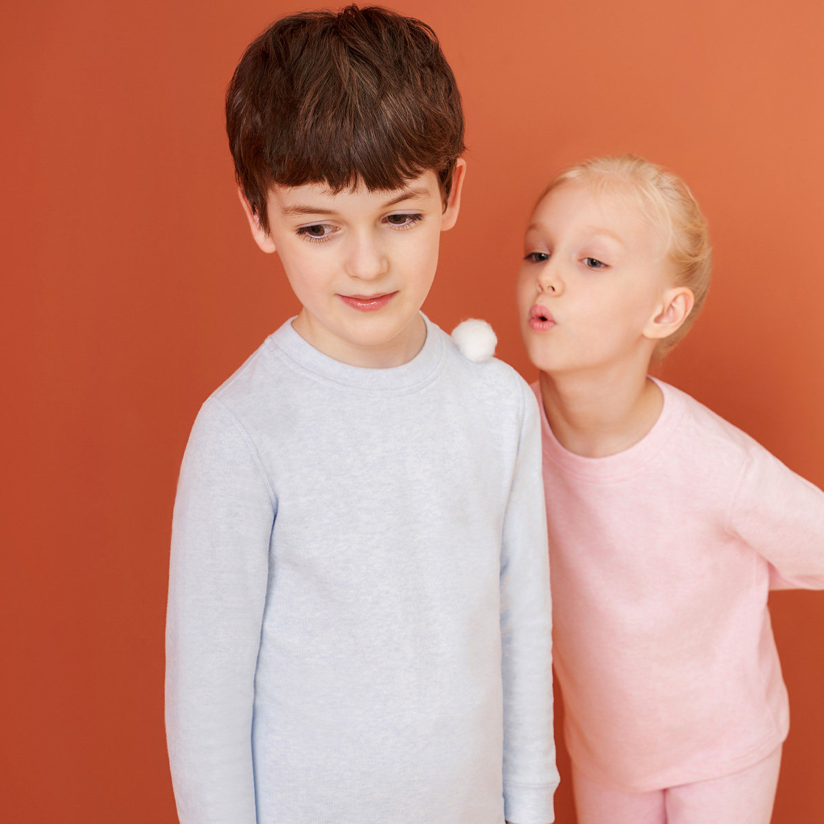 迪士尼男童色纺MOMO绒保暖内衣套秋冬款中大童小高领三枪内衣