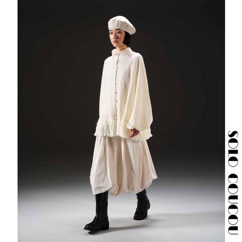 秋冬半裙显瘦花苞中长款日系