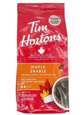 加拿大Tims/Tim Hortons中度烘焙枫糖味精细研磨咖啡粉300g
