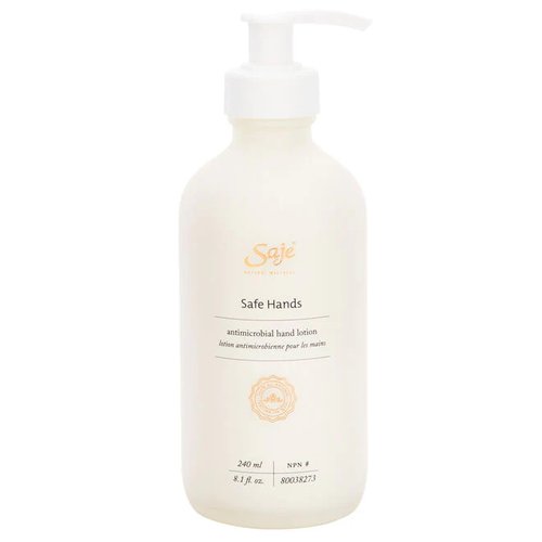 加拿大原装SAJE莎爵SAFE HANDS手安精油乳液240ml
